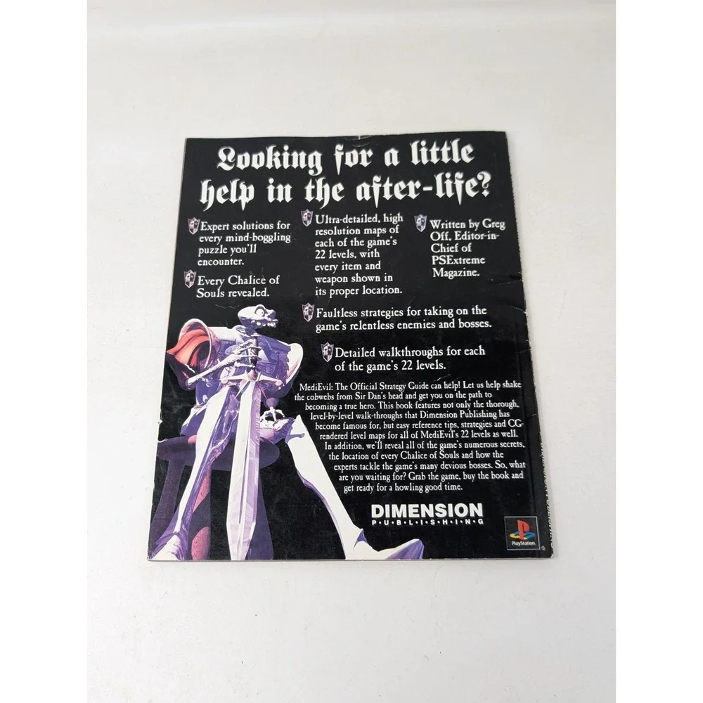 Dimension Publishing MediEvil Official Strategy Guide Detailed Walkthroughs Maps